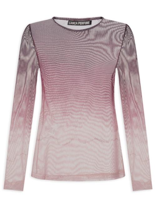 Blusa Feminina Manga Longa Estampada - Rosa Blusa Feminina Manga Longa Estampada - Rosa