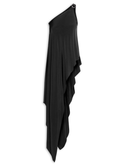 Blusa Feminina Alongada Assimétrica - Preto Blusa Feminina Alongada Assimétrica - Preto