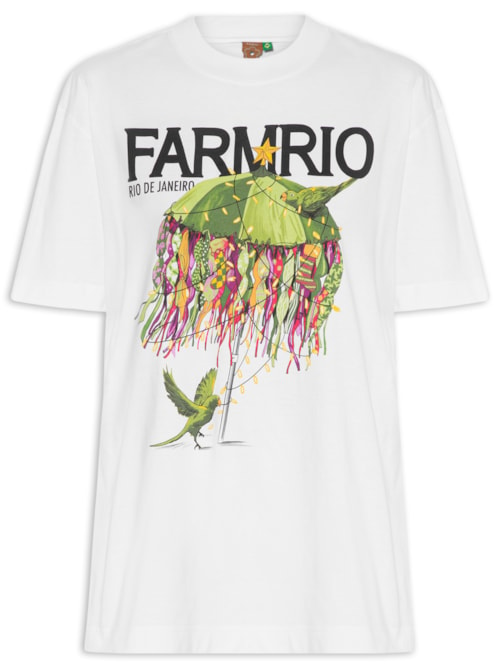 Camiseta Feminina Média Biquinis Natalinos - Branco Camiseta Feminina Média Biquinis Natalinos - Branco