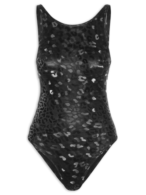 Body Carnaval Animal Print - Preto Body Carnaval Animal Print - Preto