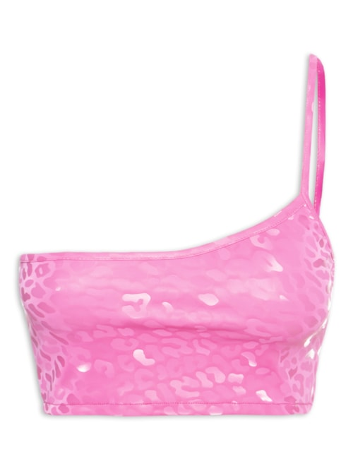 Top Carnaval Um Ombro Só Animal Print - Rosa Top Carnaval Um Ombro Só Animal Print - Rosa