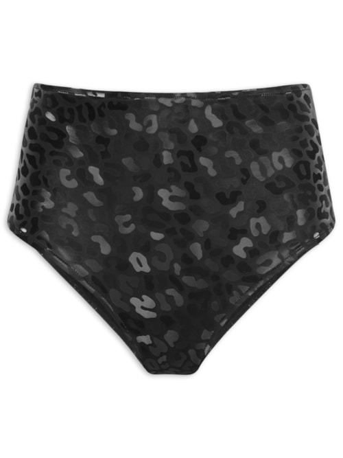 Calcinha Hot Pants Carnaval Animal Print - Preto