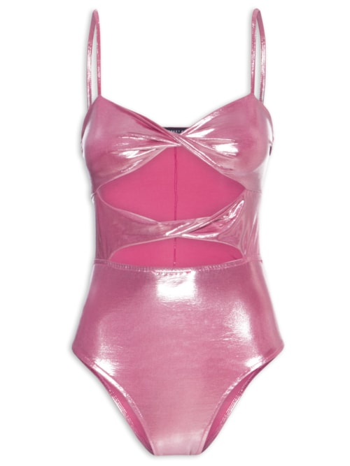 Body Cut Out Carnaval Metalizado - Rosa Body Cut Out Carnaval Metalizado - Rosa