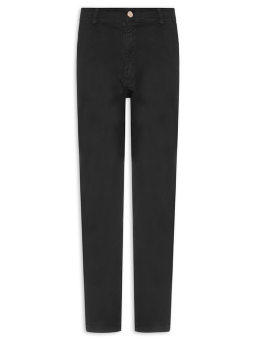 Calça Masculina Sarja Slim Lavada - Preto
