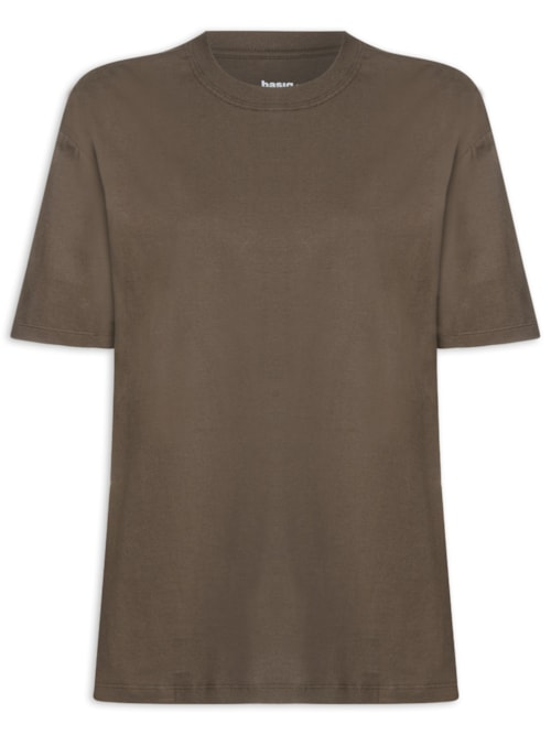 Camiseta Unissex Básica Oversized - Marrom Camiseta Unissex Básica Oversized - Marrom