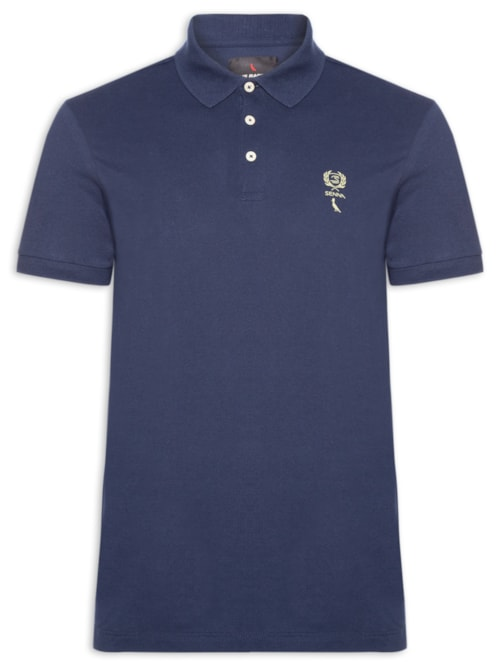 Polo Masculina Piquet Dupla Senna - Azul Polo Masculina Piquet Dupla Senna - Azul