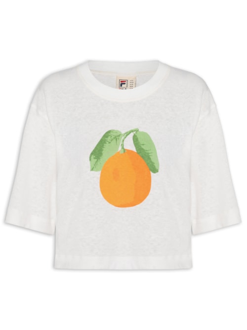 Camiseta Feminina Oversized Orange Grand Turismo - Branco