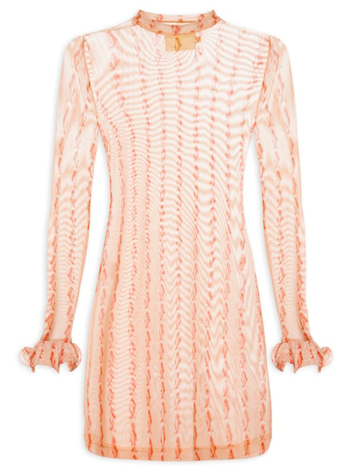 Túnica Feminina Tule Estampa Cardume - Rosa Túnica Feminina Tule Estampa Cardume - Rosa