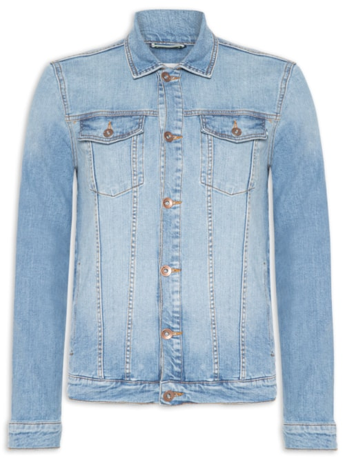 Jaqueta Masculina Trucker Jeans Max - Azul Jaqueta Masculina Trucker Jeans Max - Azul