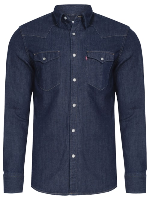 Camisa Masculina Manga Longa Adulto - Azul Camisa Masculina Manga Longa Adulto - Azul