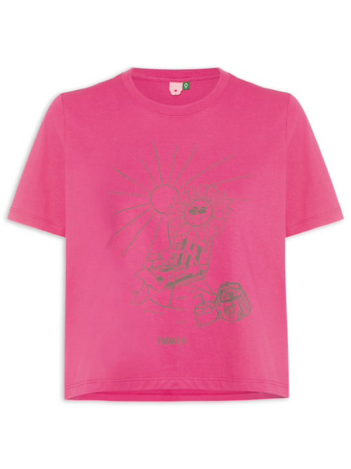 Camiseta Feminina Prainha Siga O Sol - Rosa Camiseta Feminina Prainha Siga O Sol - Rosa