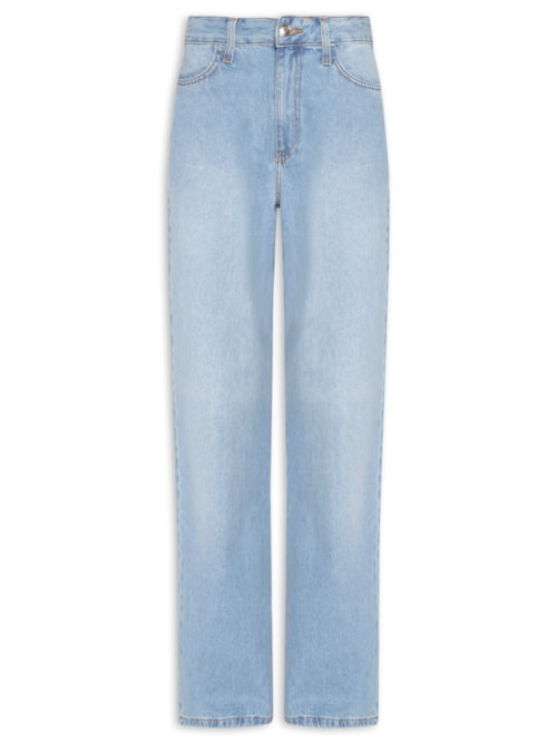 Calça Feminina Jeans Pantalona - Azul