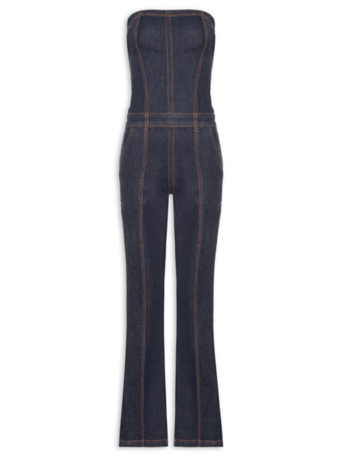 Macacão Feminino Jeans Confort - Azul