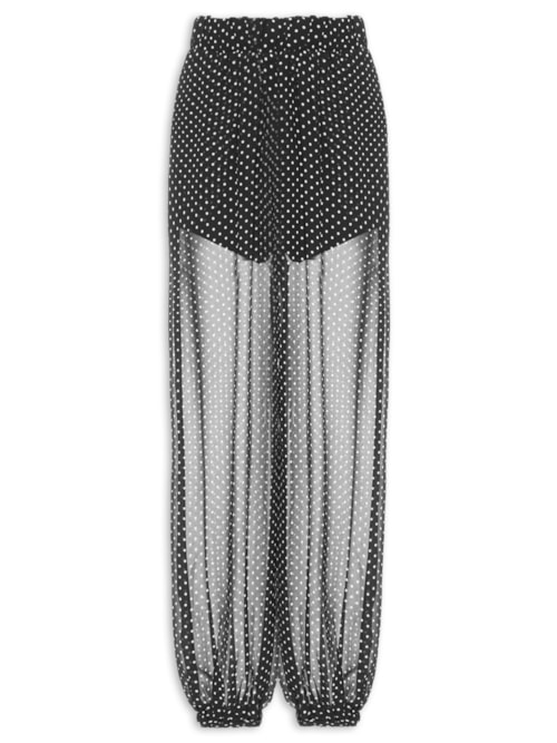 Calça Feminina Balloon Cintura Alta - Preto