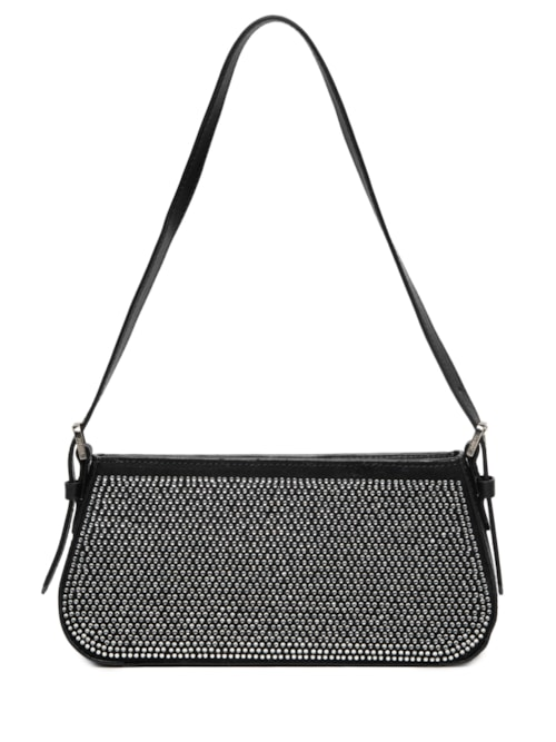Bolsa Feminina De Ombro Couro Brilho - Preto Bolsa Feminina De Ombro Couro Brilho - Preto