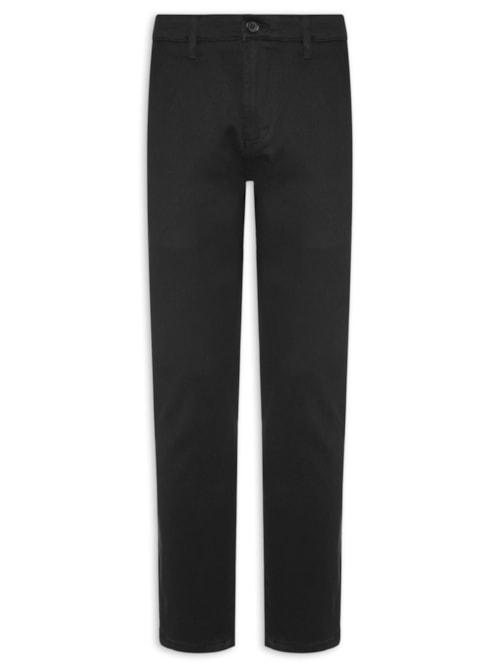 Calça Masculina Em Sarja Modelo Chino - Preto