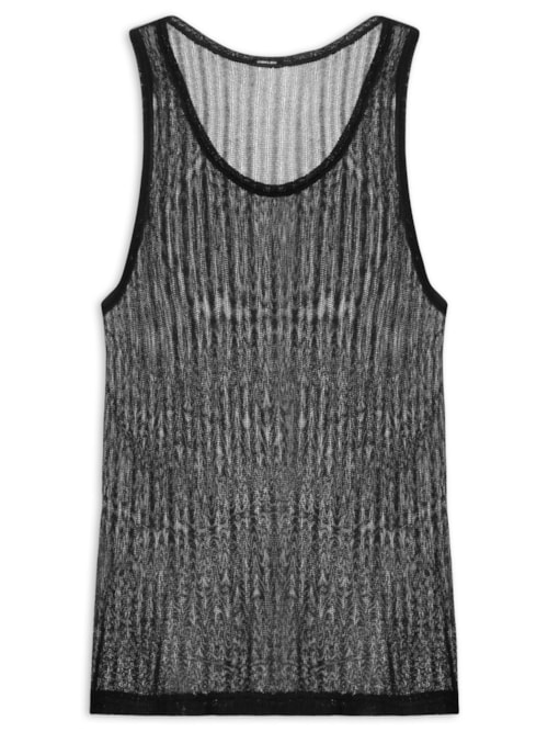 Regata Masculina Knit Texture - Preto Regata Masculina Knit Texture - Preto