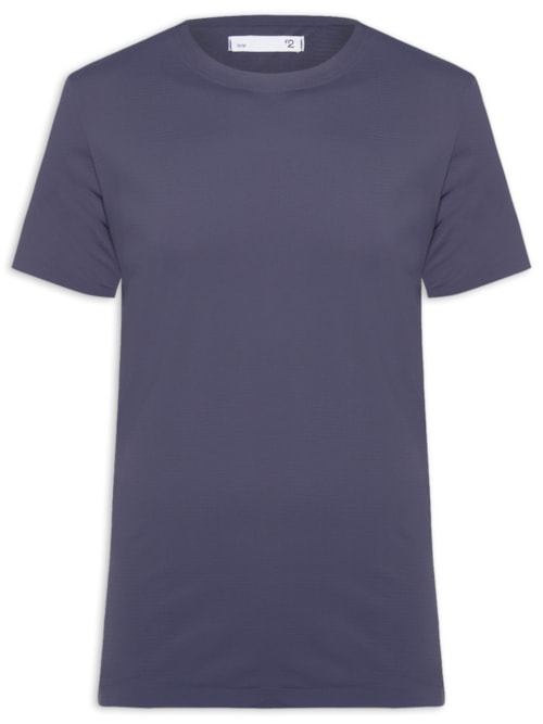 Camiseta Masculina Gola Redonda Tecnologia Caimento Perfeito - Azul Camiseta Masculina Gola Redonda Tecnologia Caimento Perfeito - Azul