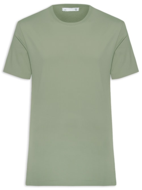 Camiseta Masculina Gola Redonda Tecnologia Caimento Perfeito - Verde Camiseta Masculina Gola Redonda Tecnologia Caimento Perfeito - Verde