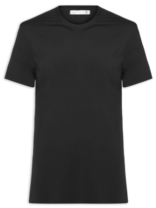 Camiseta Masculina Gola Redonda Tecnologia Caimento Perfeito - Preto Camiseta Masculina Gola Redonda Tecnologia Caimento Perfeito - Preto