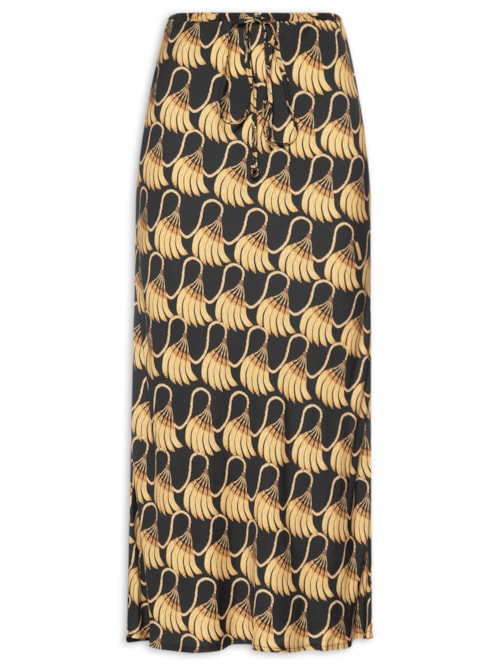 Saia Midi Banana Tassel Mini - Preto Saia Midi Banana Tassel Mini - Preto