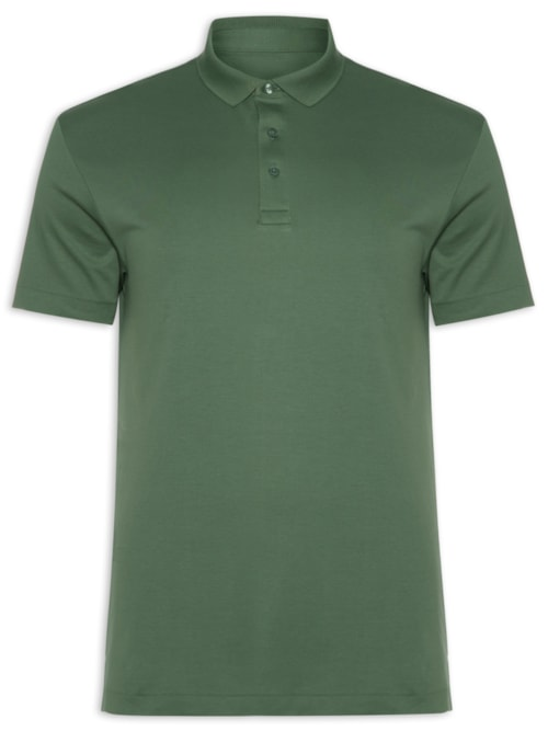 Polo Masculina Interlock Fio 140 Em Algodão Pima - Verde Polo Masculina Interlock Fio 140 Em Algodão Pima - Verde