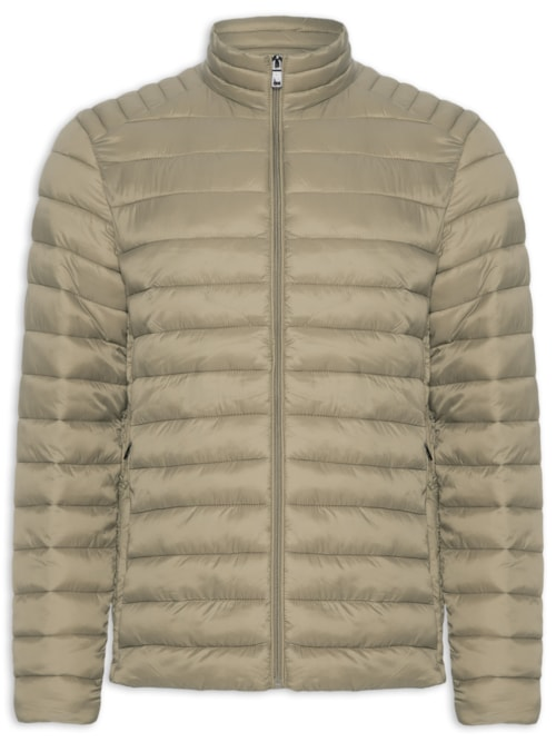 Jaqueta Masculina Puffer Básica - Bege Jaqueta Masculina Puffer Básica - Bege