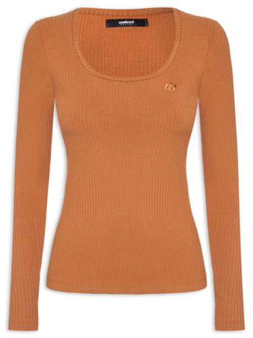 Blusa Feminina Canelada - Bege Blusa Feminina Canelada - Bege