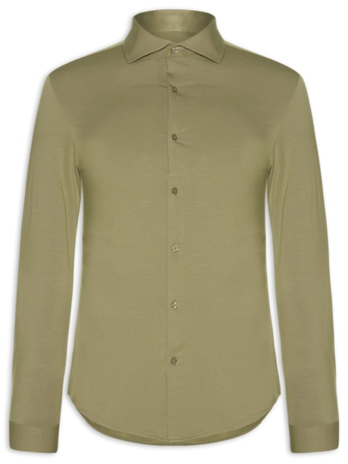 Camisa Masculina Slim Fit Malha Tech - Bege