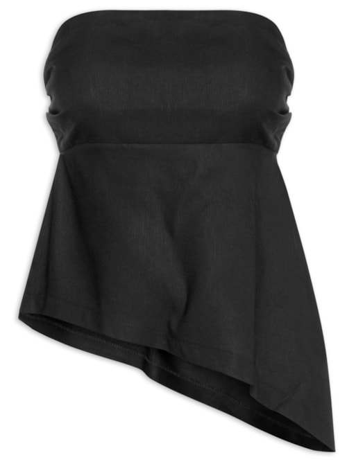 Blusa Feminina Linho - Preto