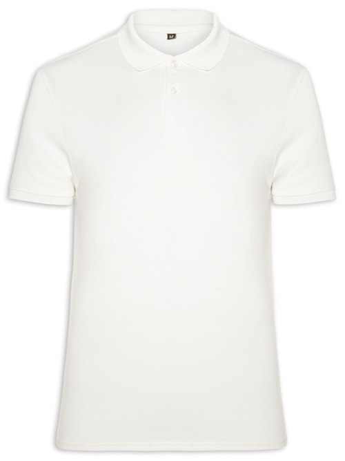 Polo Masculina Lisa Piquet - Off White Polo Masculina Lisa Piquet - Off White