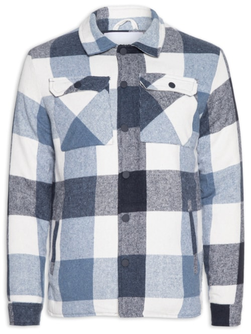 Jaqueta Masculina Xadrez - Azul