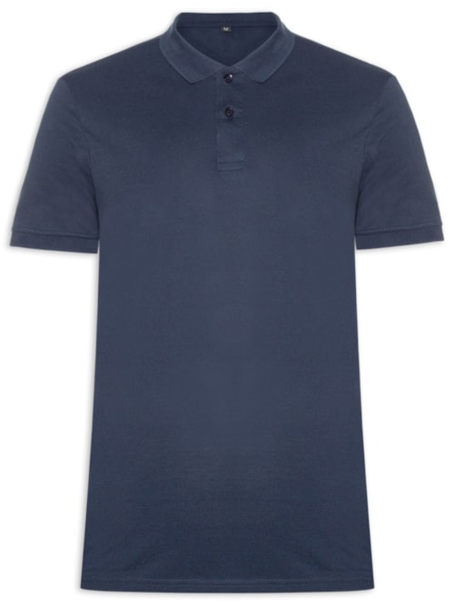 Polo Masculina Lisa Piquet - Azul Polo Masculina Lisa Piquet - Azul