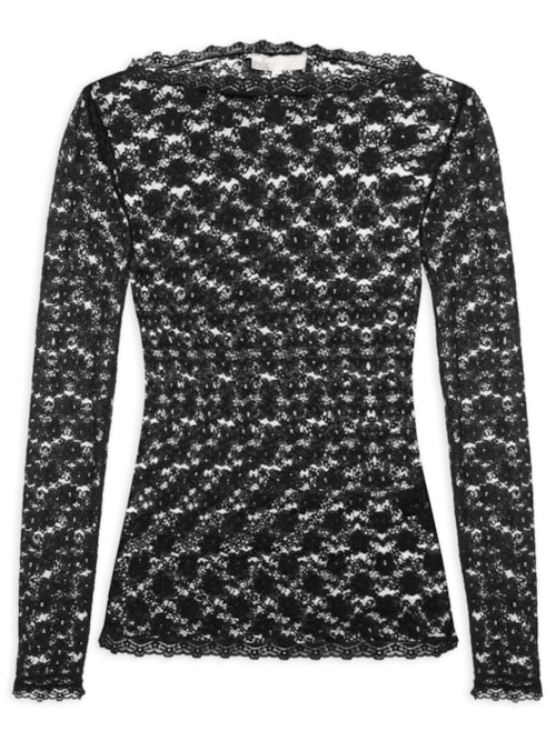 Blusa Feminina Renda Lasie Stella - Preto