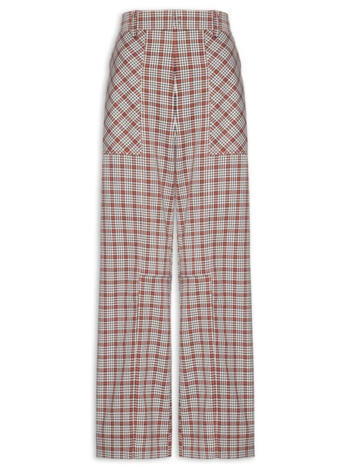 Calça Feminina Gabardine Vichy Hazel - Vermelho