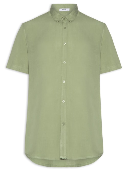 Camisa Masculina Manga Curta Viscose - Verde Camisa Masculina Manga Curta Viscose - Verde