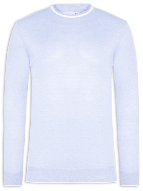 Suéter Masculino Gola Redonda Básico - Azul Suéter Masculino Gola Redonda Básico - Azul