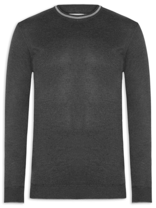 Suéter Masculino Gola Redonda Básico - Preto Suéter Masculino Gola Redonda Básico - Preto