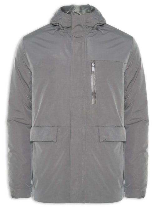 Jaqueta Masculina Parka Tactel - Cinza