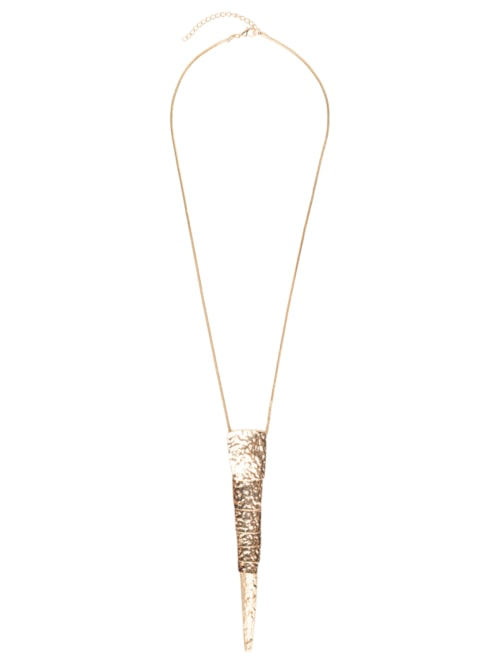 Colar Feminino Com Pingente Texturizado - Dourado Colar Feminino Com Pingente Texturizado - Dourado