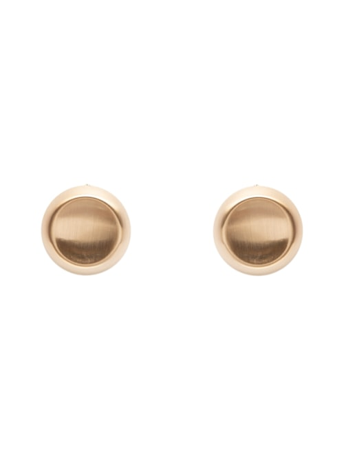 Brinco Feminino Redondo Em Metal Fosco - Dourado Brinco Feminino Redondo Em Metal Fosco - Dourado