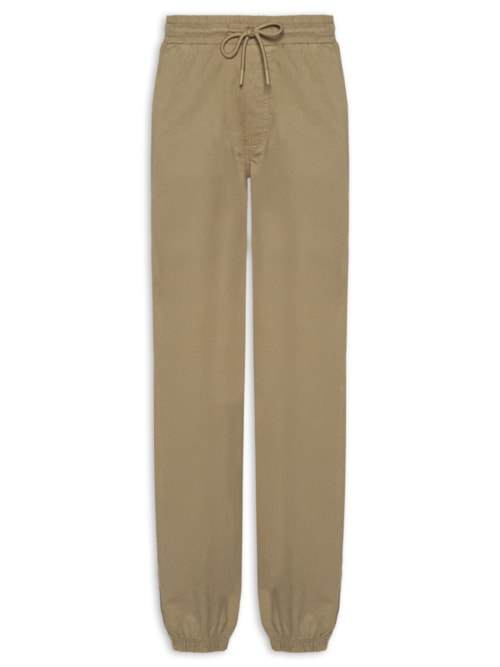 Calça Masculina Troy Cuffed Jogger Moletom - Bege