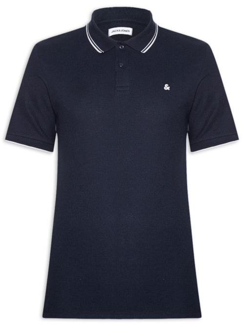Polo Masculina Austin Com Friso - Azul Polo Masculina Austin Com Friso - Azul