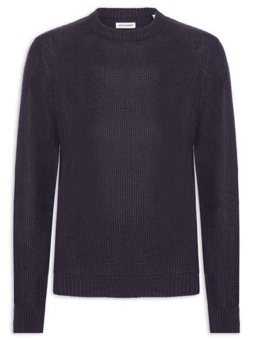 Suéter Masculino Roy Gola Careca Tricot - Azul Suéter Masculino Roy Gola Careca Tricot - Azul