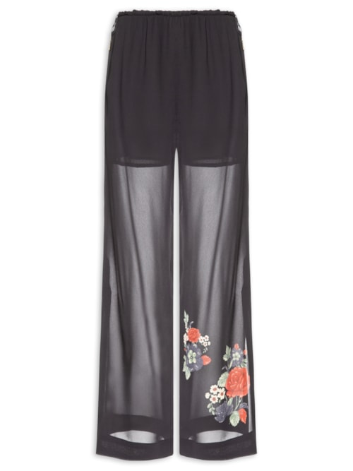 Calça Feminina Ggt Estampa Ameli - Preto Calça Feminina Ggt Estampa Ameli - Preto
