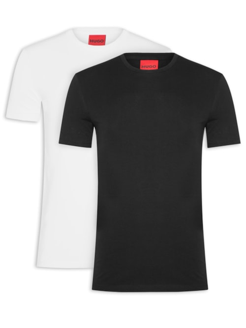 Kit De 2 Camisetas Masculina Manga Curta - Preto