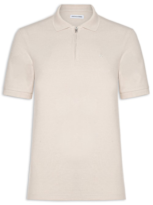 Polo Masculina Austin Half Zip - Bege Polo Masculina Austin Half Zip - Bege