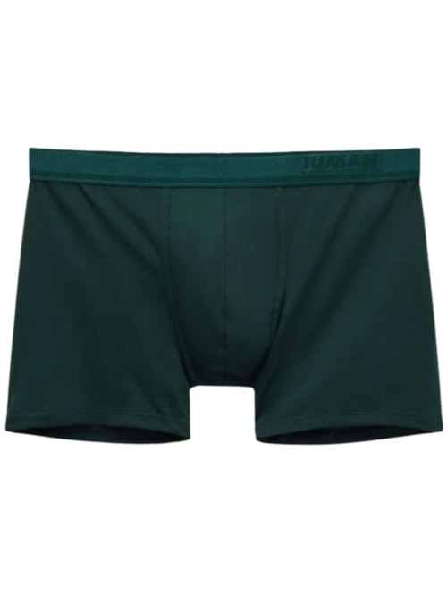 Cueca Boxer Em Algodão Premium Com Logótipo - Verde Cueca Boxer Em Algodão Premium Com Logótipo - Verde