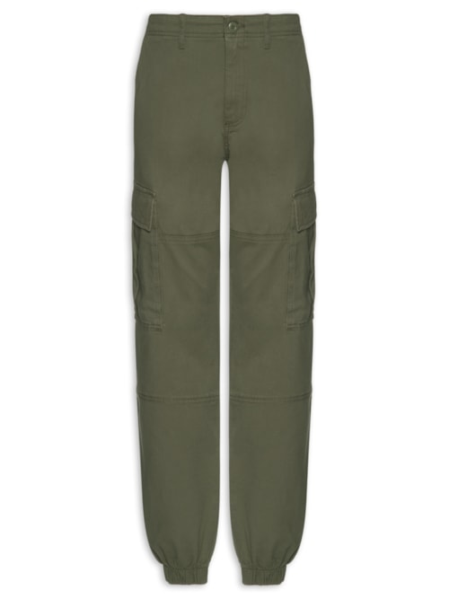 Calça Masculina Jonnie Cuffed Cargo - Verde Calça Masculina Jonnie Cuffed Cargo - Verde