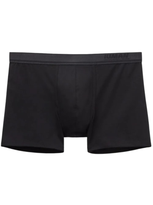 Cueca Boxer Em Algodão Premium Com Logótipo - Preto Cueca Boxer Em Algodão Premium Com Logótipo - Preto